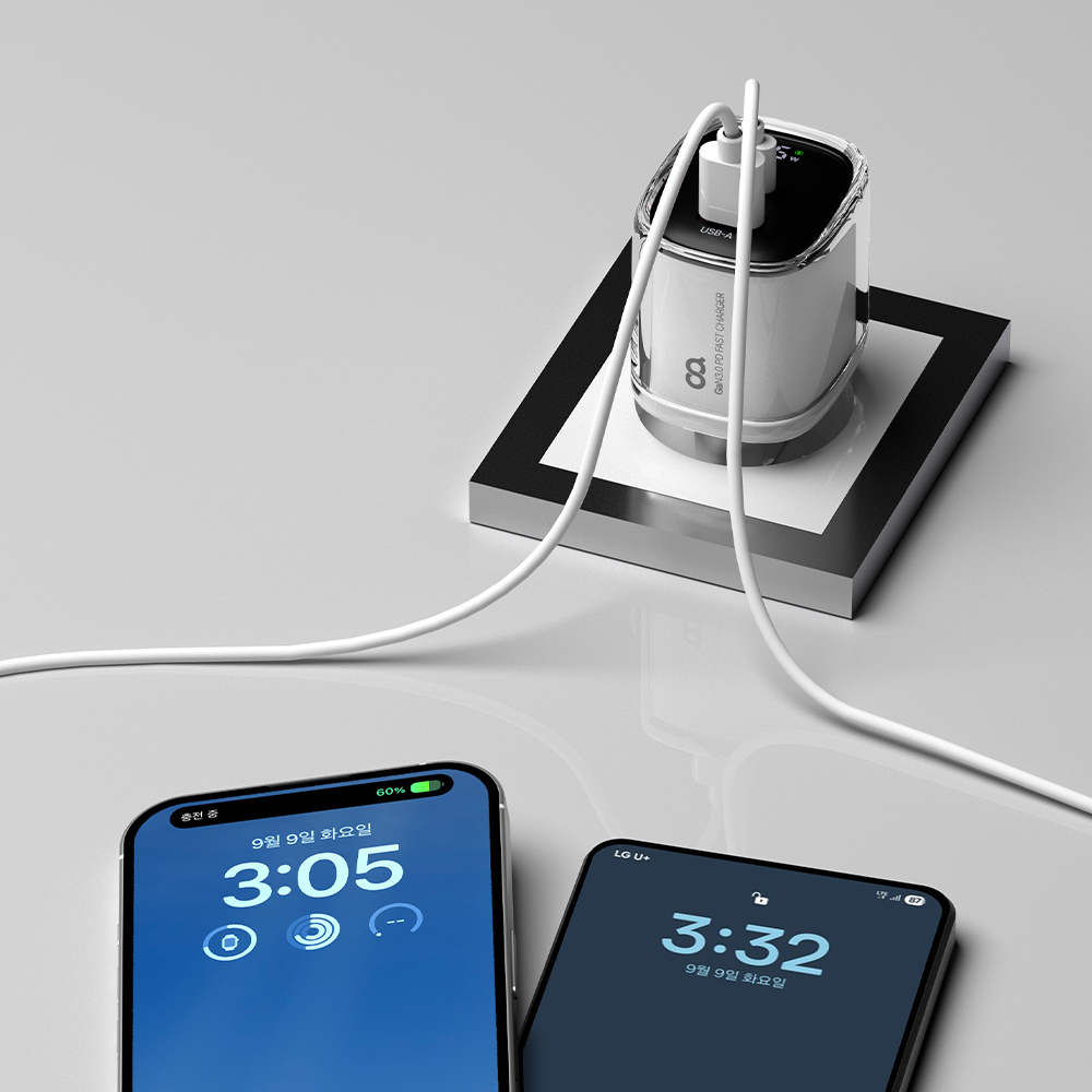 오아 쁘띠차저 35W GaN PD3.0 PPS 2포트 초고속 멀티 충전기 USB C타입 - 상세 이미지 4
