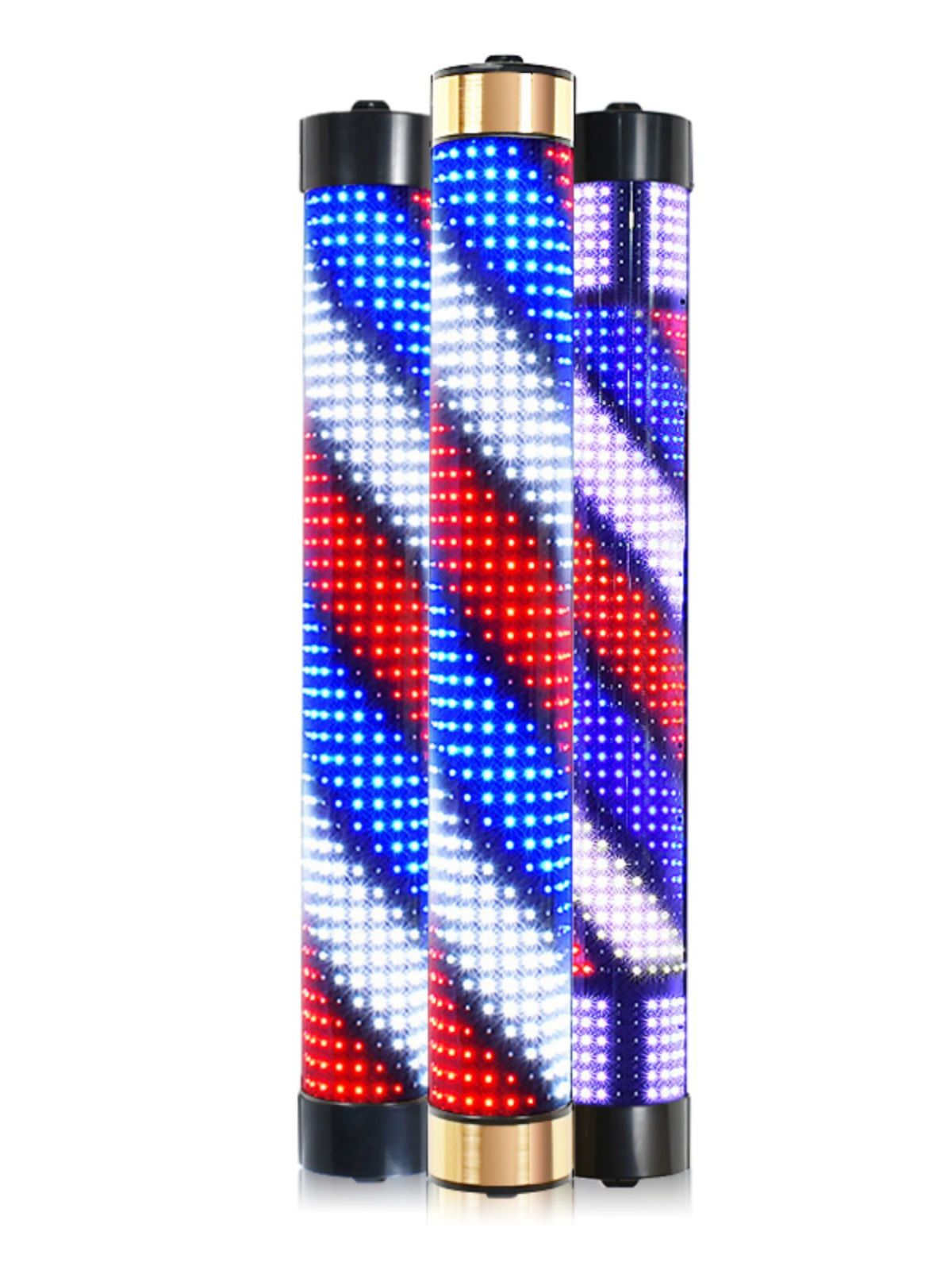 LED 미용실 싸인볼 바버샵 복고풍 입간판 이발소 블랙 레드화이트블루15x65cm 공식 표준 구성 - 상세 이미지 3