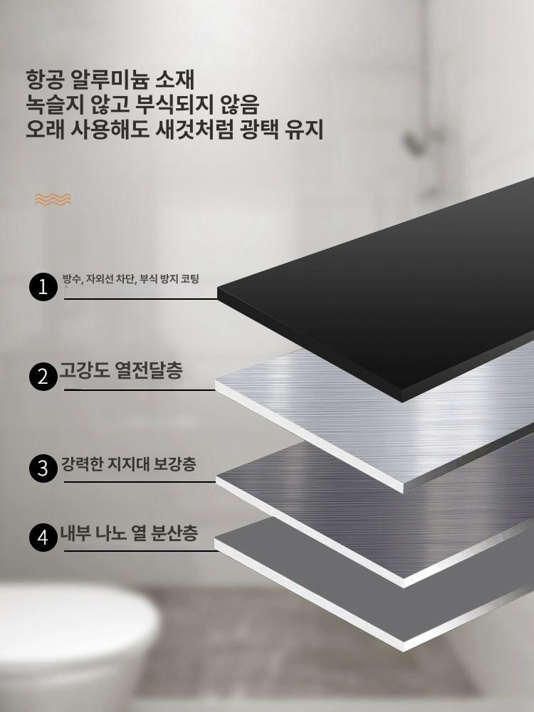 욕실 파티션 유리 프레임 샤워 칸막이 강화 셀프 안전 헤어라인 블랙 100cmx170cm - 상세 이미지 5