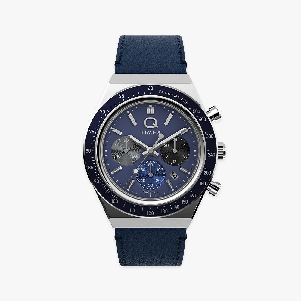 타이맥스 Q TIMEX 크로노그래프 블루다이얼 손목시계 40mm TW2Y36100 - 메인 이미지