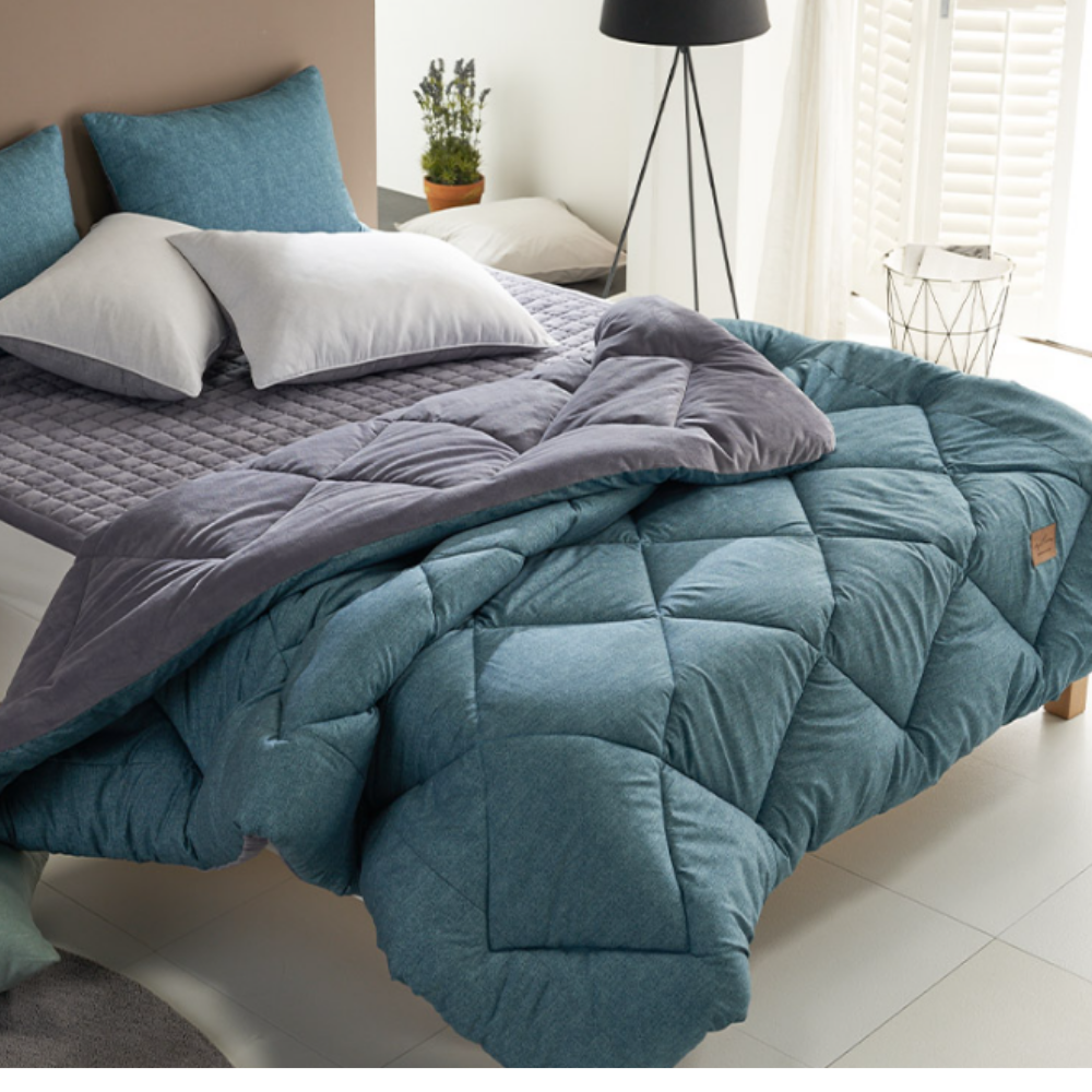 극세사 밍크 알러지케어 옥수수솜 두꺼운 겨울 이브자리 극세사 차렵 이불 SS