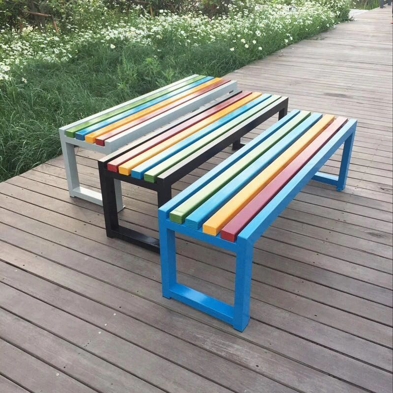 야외 벤치 방부목 테라스 긴의자 화단 대기용 인테리어 의자 200x40x45cm A - 상세 이미지 5
