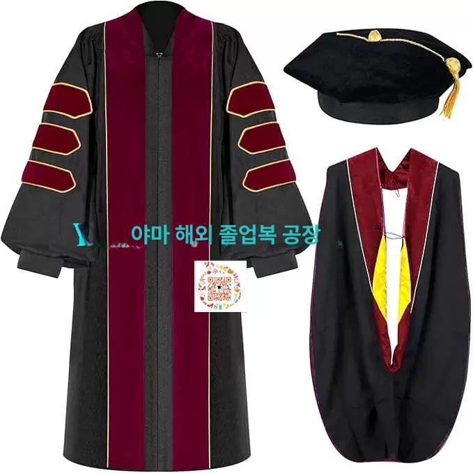 박사가운 학사모 세트 학사복 목사 대학교 졸업 의상 스타일9 XS - 상세 이미지 3