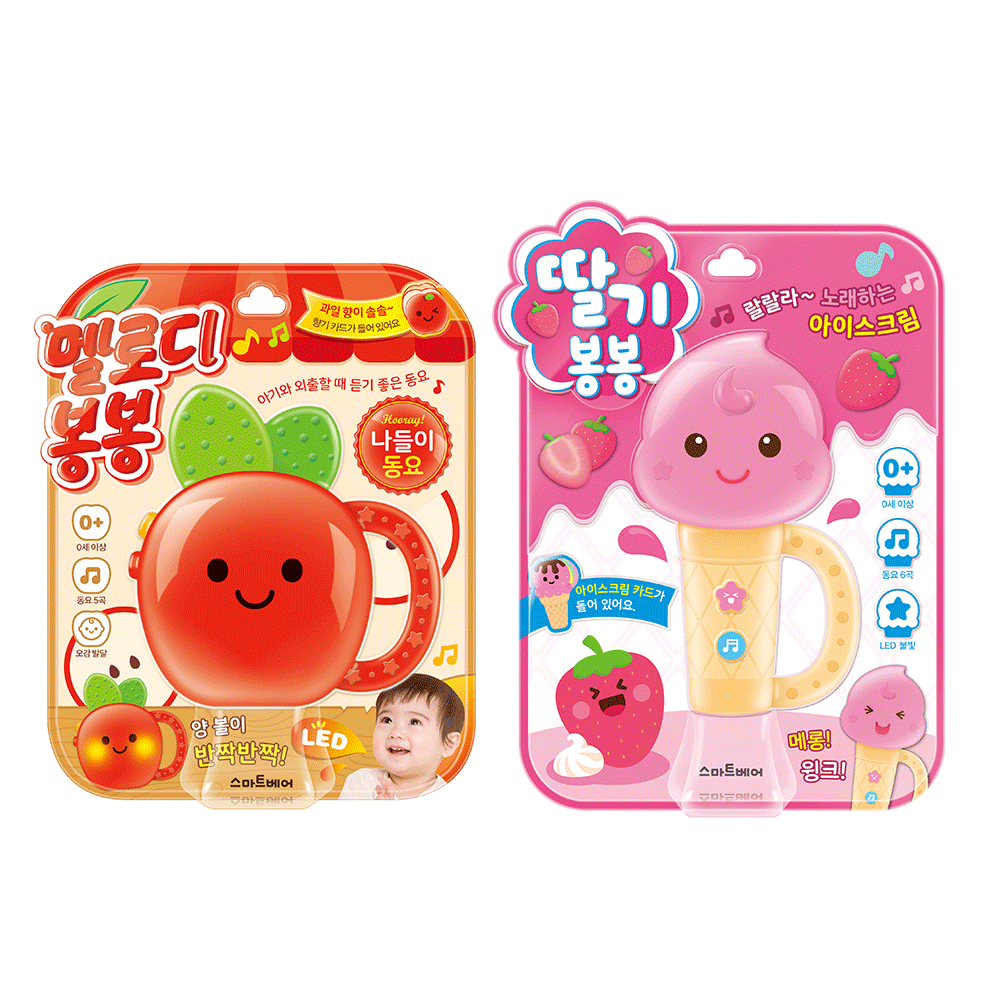(출산/돌/백일선물) 튤립사운드북 친구 나들이 동요와 딸기 봉봉