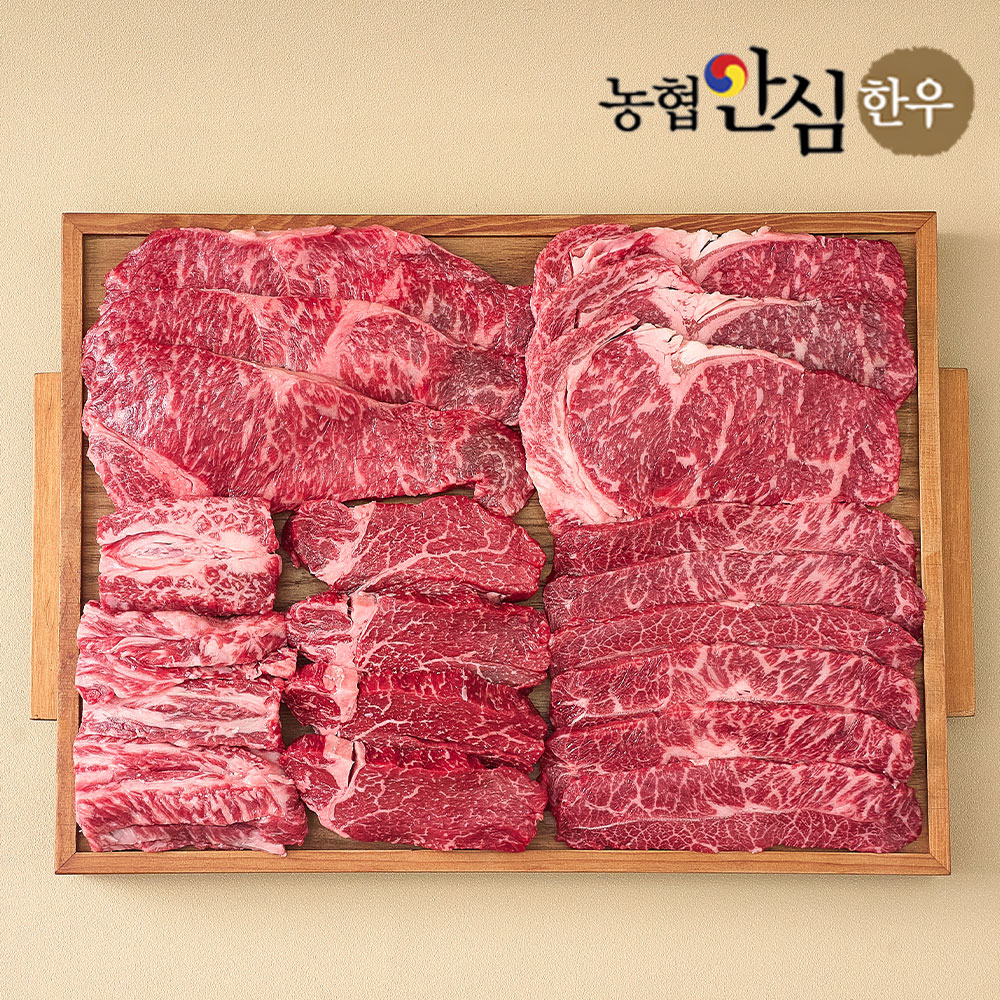 농협안심한우 1++등급 14종 한우 1kg 소고기 등심 채끝 안심 선물세트 - 상품 이미지