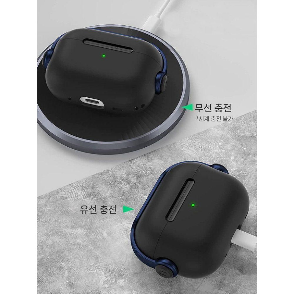 에어팟 프로3 케이스 분실방지 버클 메탈 링 스트랩 - 상세 이미지 5