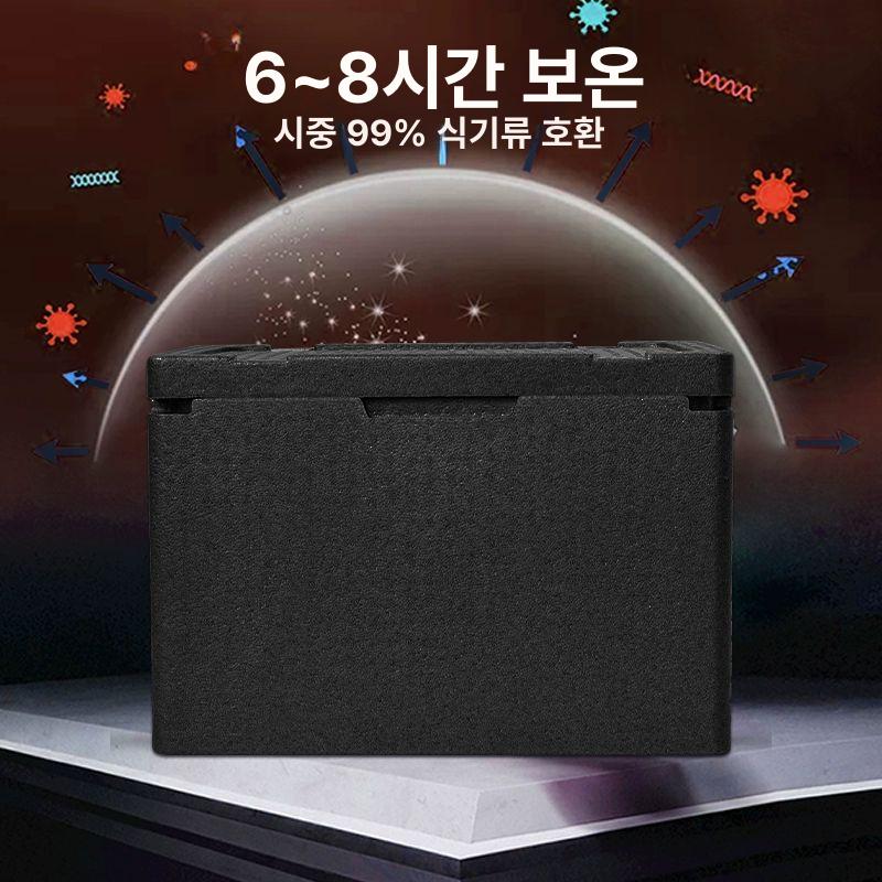 EPP 보온 보냉 아이스박스 용기 박스 배달통 포장 단열 대용량 음식 도시락 배달 보관함 그레이 34L 박스 54x34x18.5 1개 - 상세 이미지 3