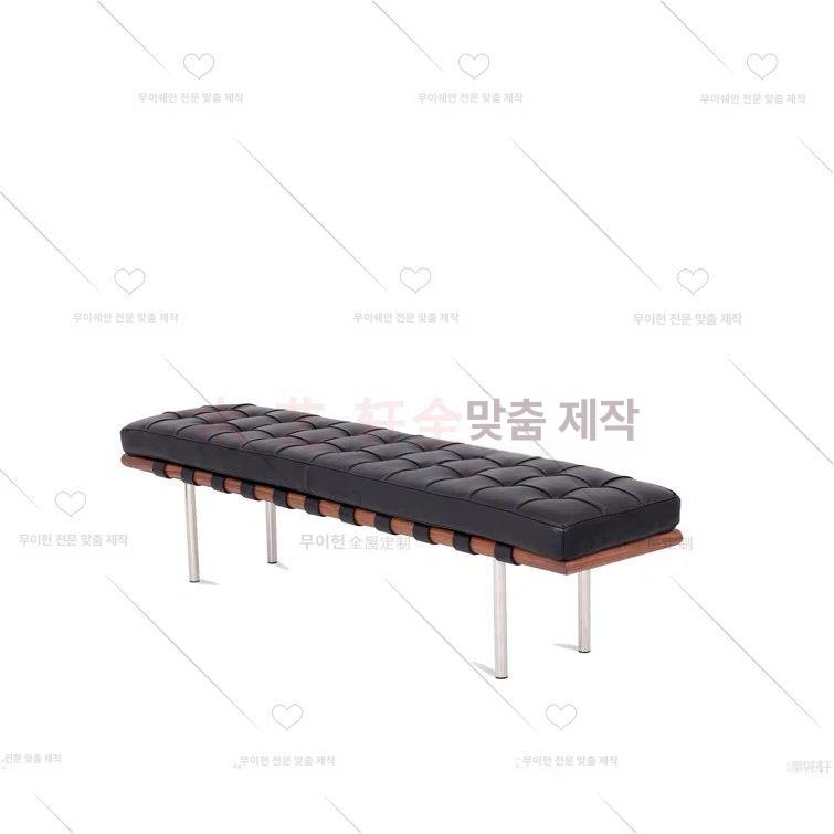 모던 라운지 데이베드 소파 인테리어 가죽 침대 140x48x42 PU 가죽 - 상세 이미지 3