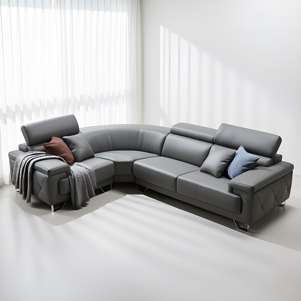 스코나 토피카 나파 가죽 코너형 5인 소파