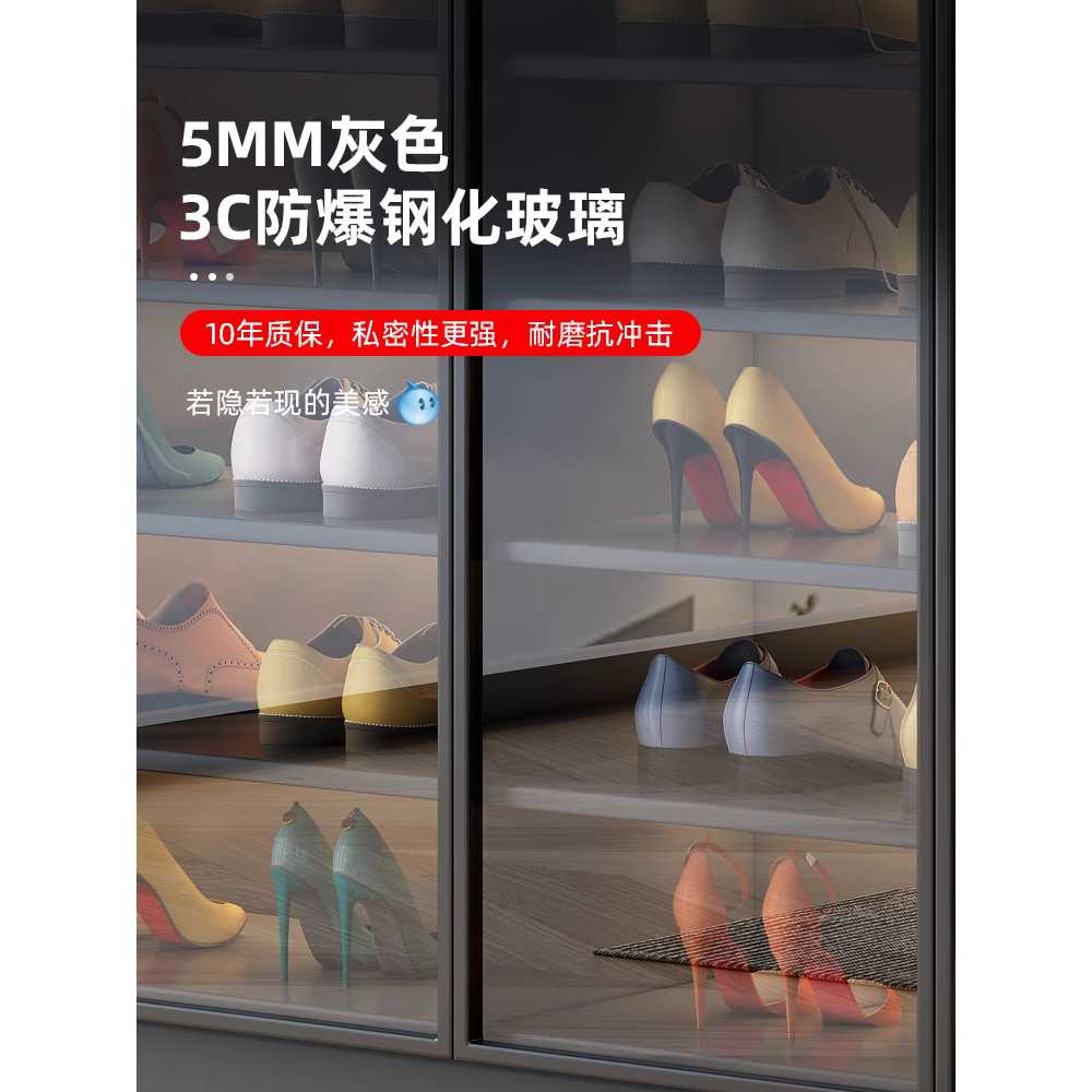 유리 투명 신발장 피규어 진열 수집 디스플레이 다층 6단 60cm - 상세 이미지 3