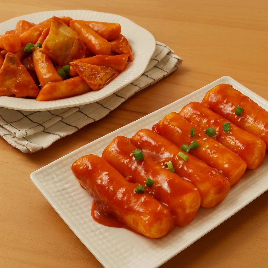 떡볶이 밀키트 쌀떡 600g 순한 중간 매운 카레 짜장 5종 - 상품 이미지