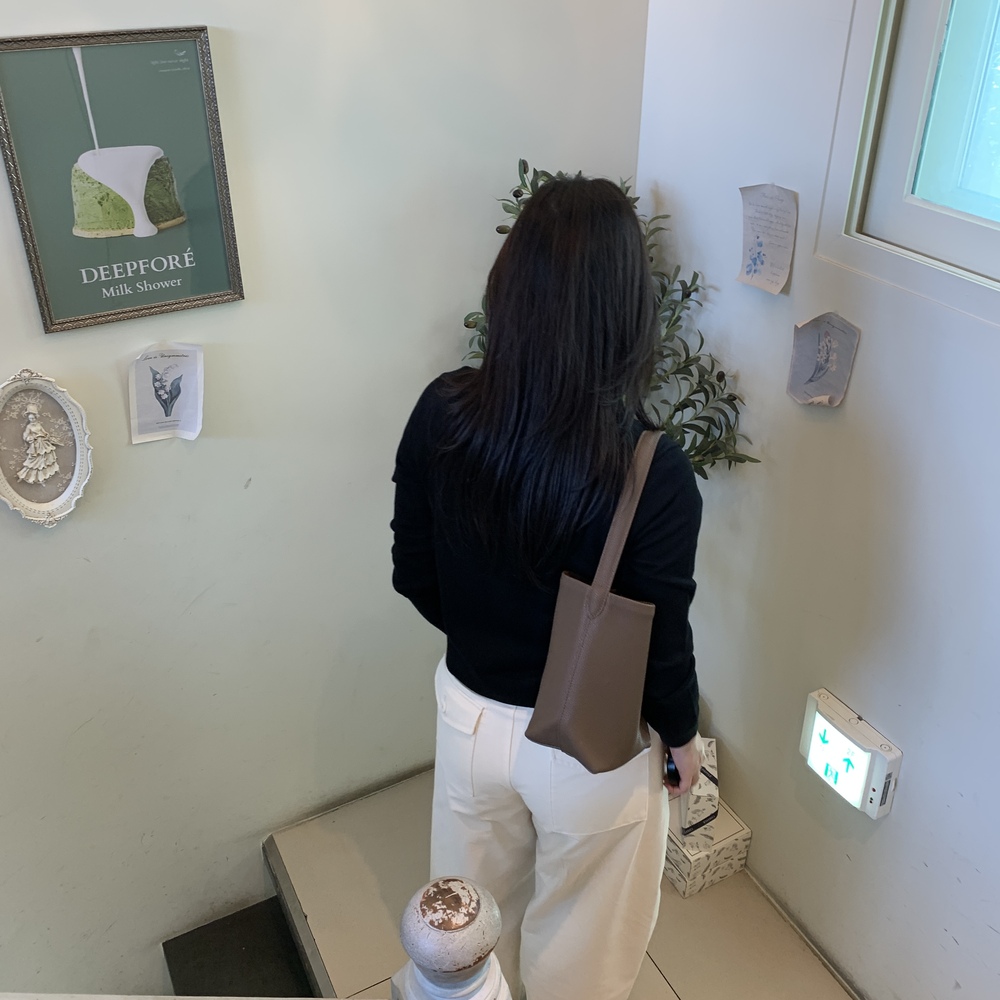 사각 소가죽 토트백 파크백 미듐 버킷백 보부상가방