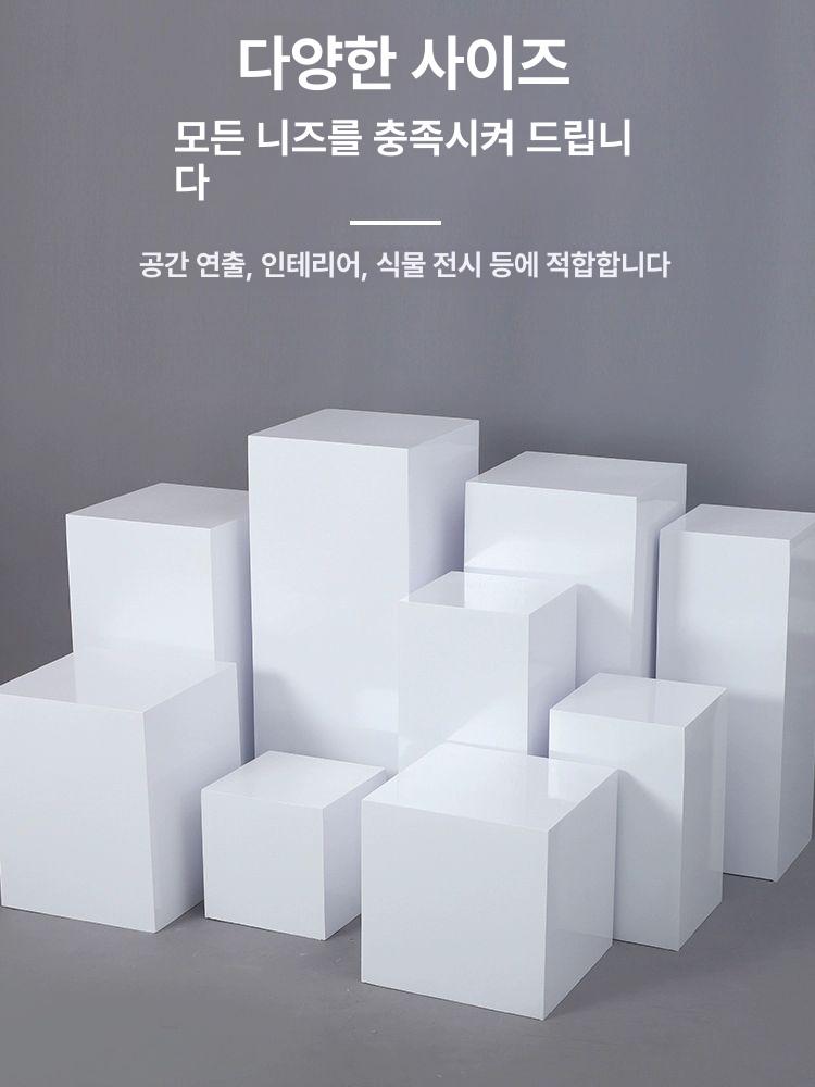 철제 사각 진열대 매장 디스플레이 스탠드 선반 구두 가방 소품 전시 인테리어 가구 40x40x80cm - 상세 이미지 5