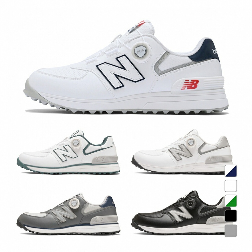 뉴발란스 574 V4 SL BOA 골프화 남성 운동화 UG5742E 화이트/네이비 260