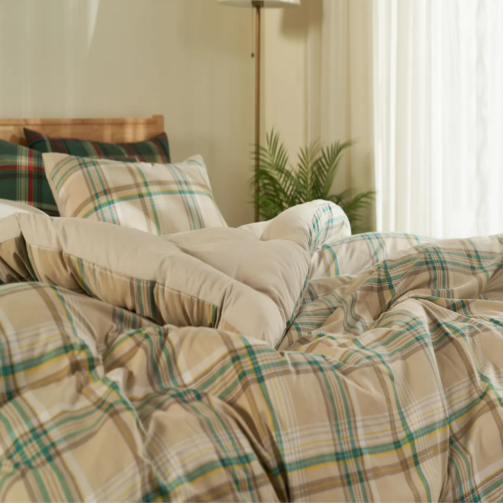 피노키오 체크 옥수수솜 알러지케어 먼지없는 구름 가을 겨울 이브자리 차렵 이불 SS