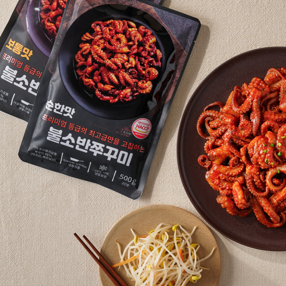 불소반쭈꾸미 500g 쭈꾸미볶음 순한맛 양념 쭈꾸미 캠핑 밀키트 음식