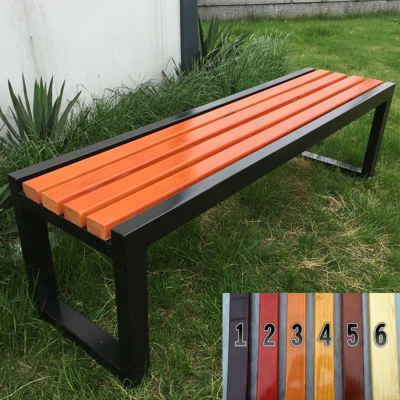 야외 벤치 방부목 테라스 긴의자 화단 대기용 인테리어 의자 200x40x45cm A - 상세 이미지 3