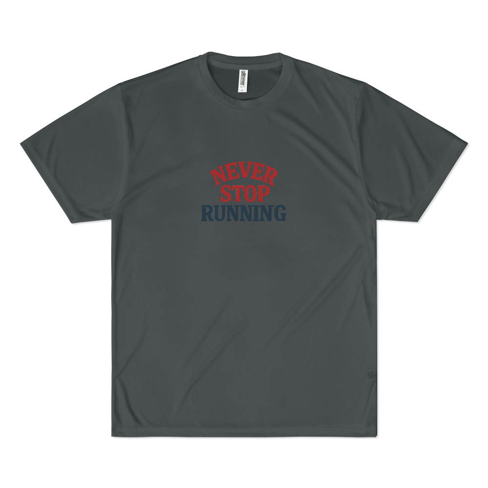 BLUEDUCKS _ 스탠다드핏 폴리 드라이 경량 반팔 티셔츠 (공용)_Never Stop Running _ 러닝 - 상세 이미지 4