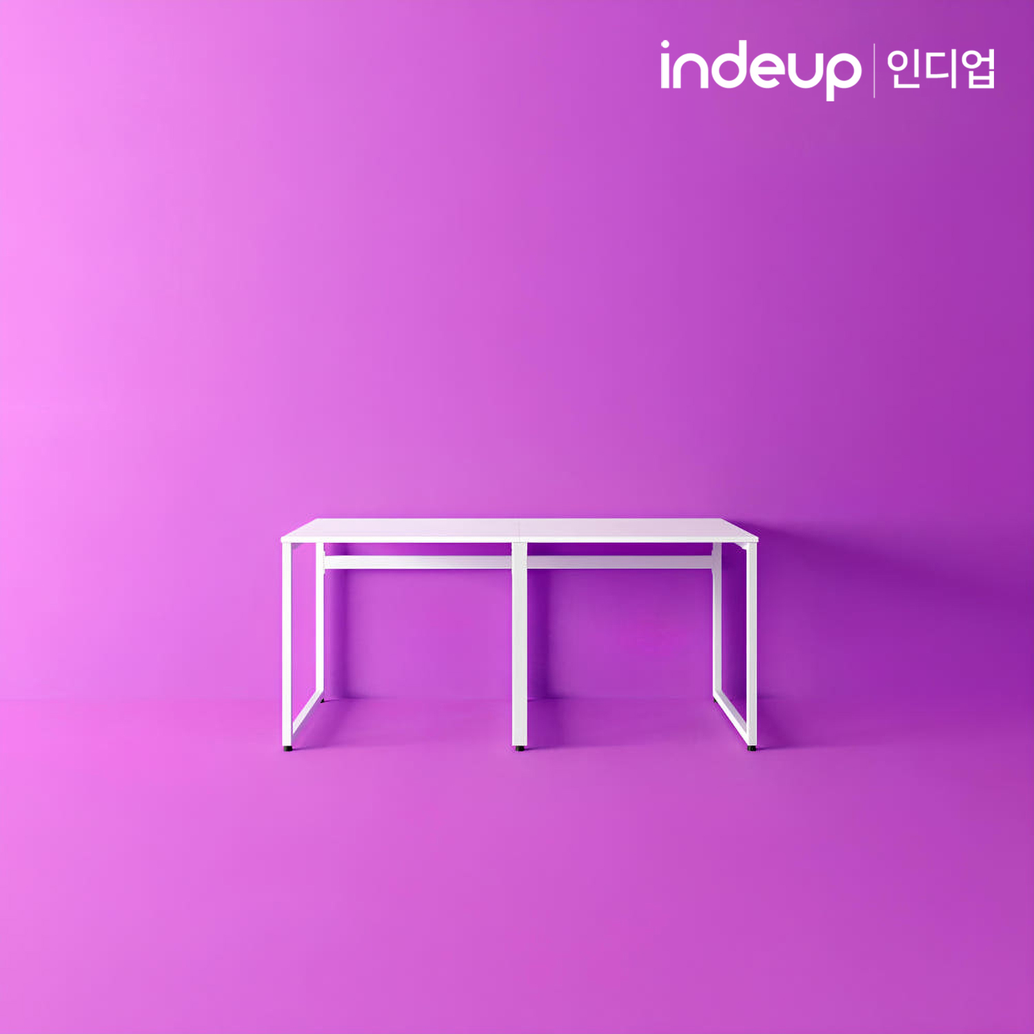 인디업 1600 2인용 책상 컴퓨터책상 학생 부부 와이드 대형 철제 - 메인 이미지