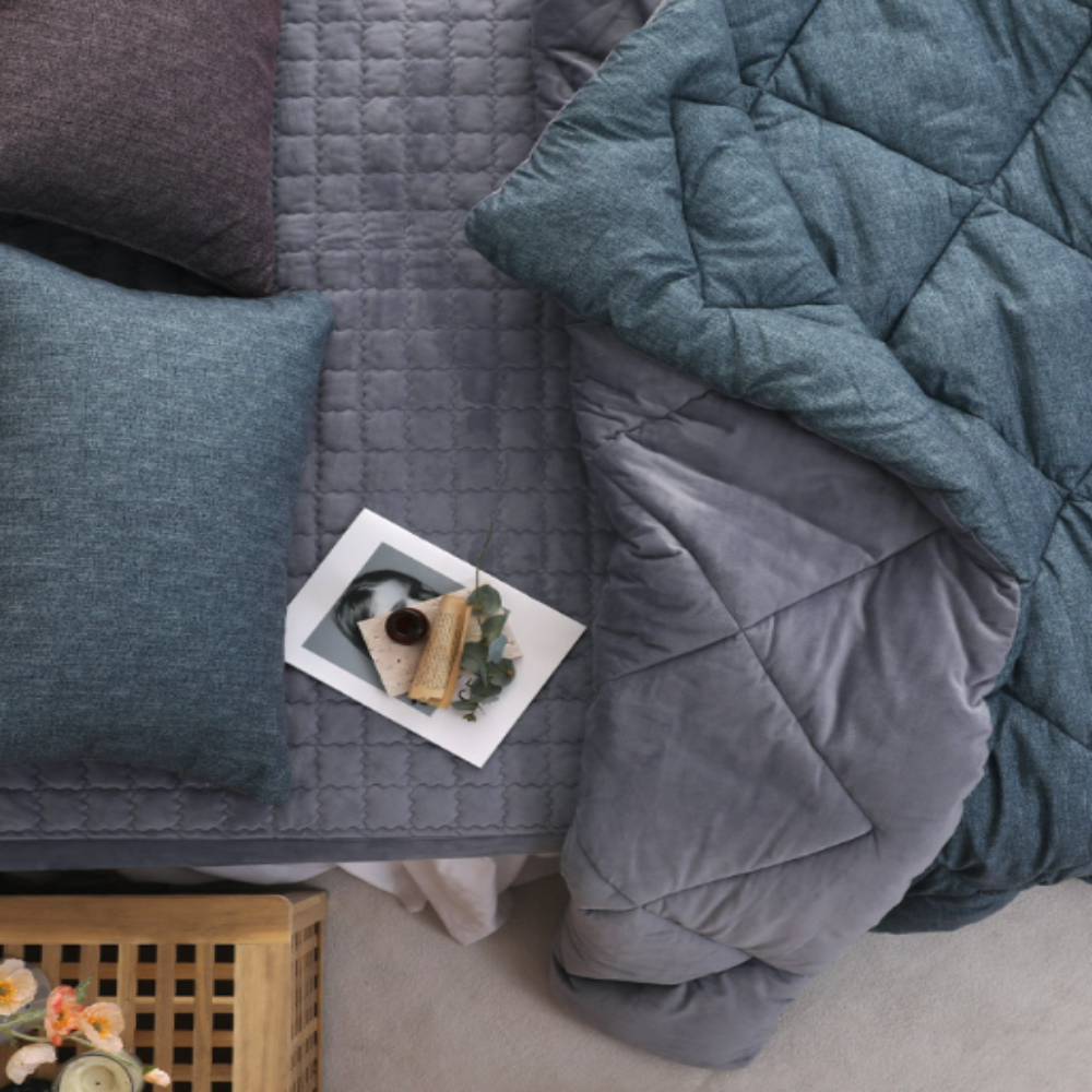 밍크 극세사 알러지케어 옥수수솜 양면 포근한 겨울 이브자리 극세사 차렵 이불 SS