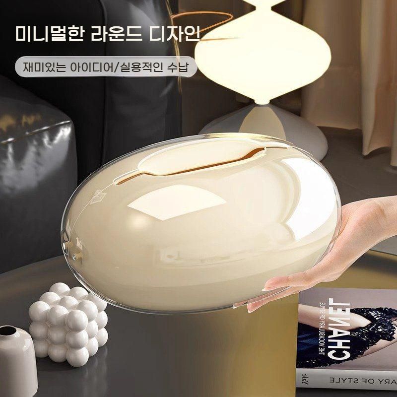 아크릴 타원형 디자인 티슈 케이스 인테리어 bying24 - 상세 이미지 3