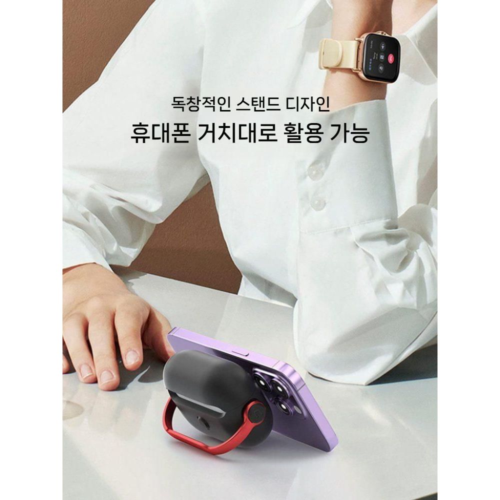 에어팟 프로3 케이스 분실방지 버클 메탈 링 스트랩 - 상세 이미지 4