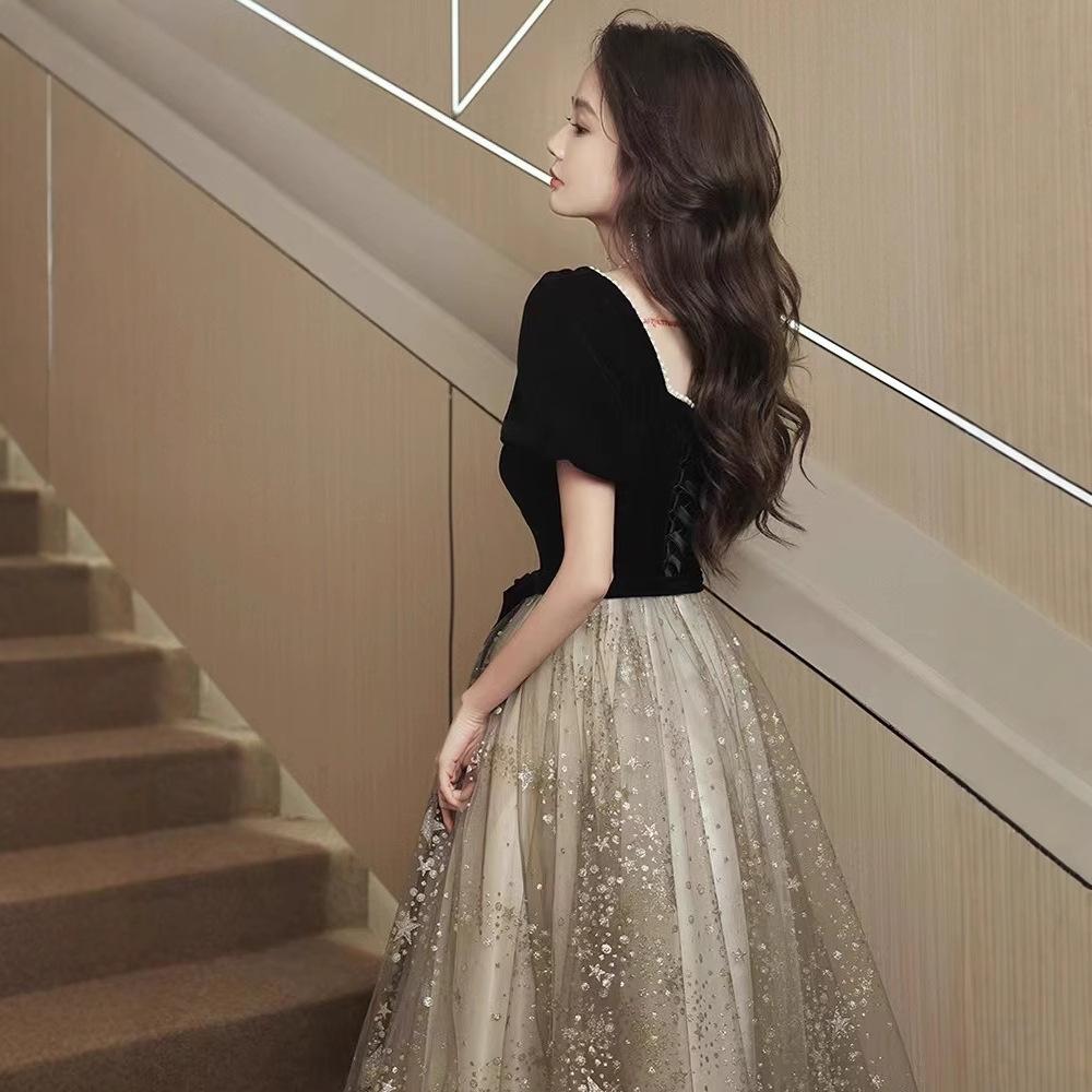 블랙 드레스 연주회 이브닝 피로연 2부 시상식 스파클링블랙 XS - 상세 이미지 5