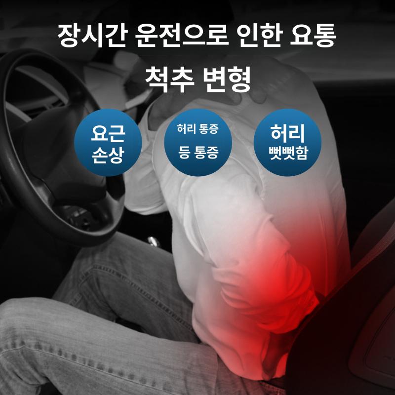 인체공학 자세교정 의자 허리보호 좌석 쿠션 보조 딥씨블루 인체공학적 곡선 - 상세 이미지 3