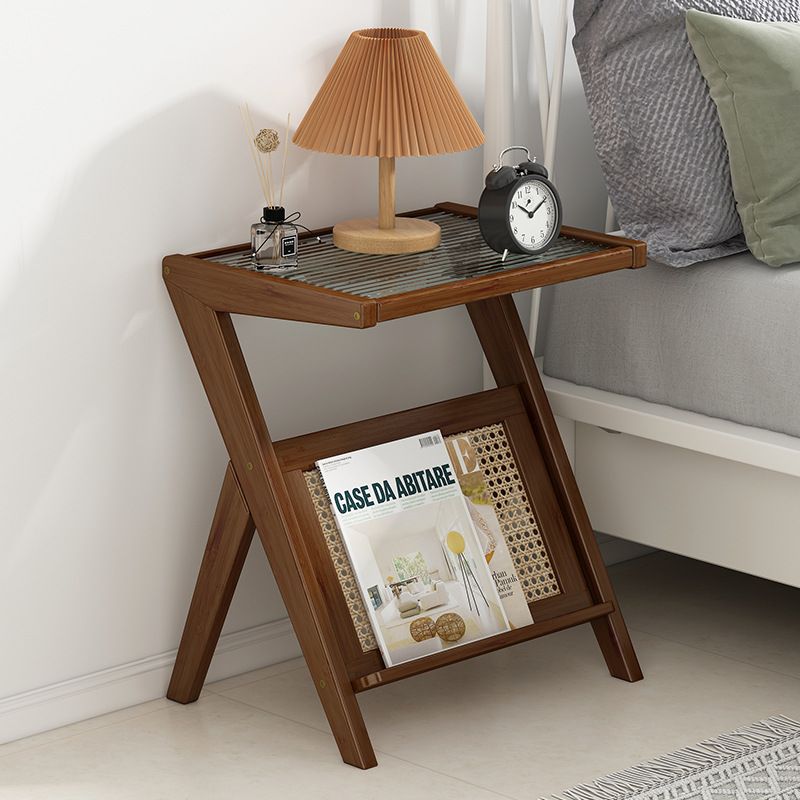 미니 북선반 원목 사이드테이블 거실 카페 협탁 탁자 브라운 45cm