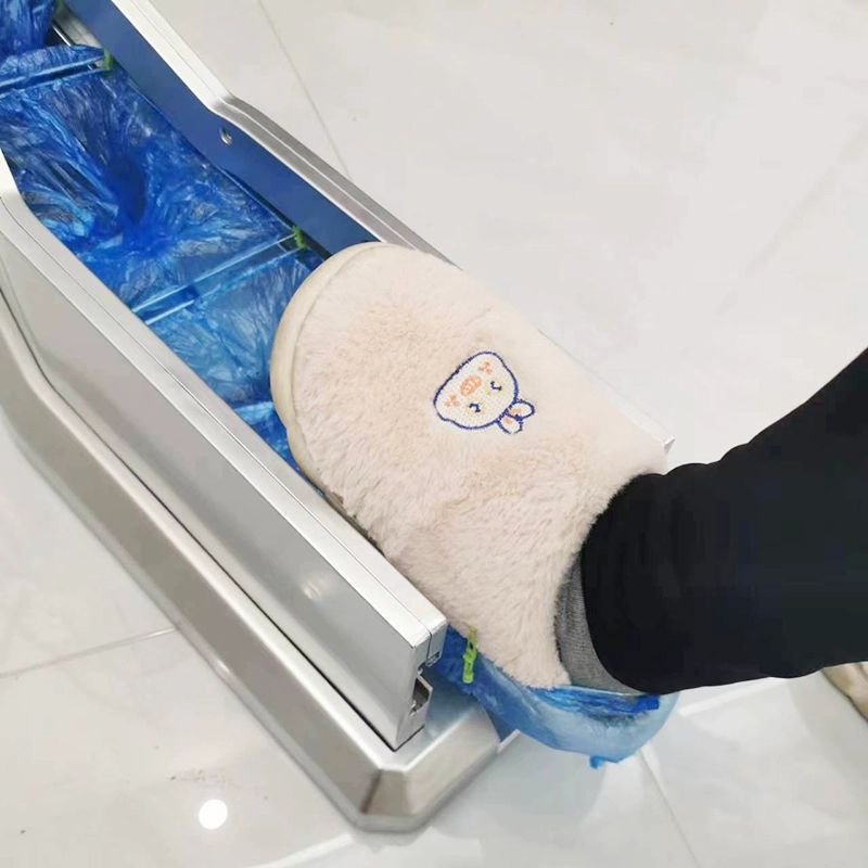 일회용 비닐덧신 자동 기계 고급형 신발커버 모델하우스 팔걸이 강화형 실버 100개 배송 100개 플라스틱 신발 덮개 - 상세 이미지 3