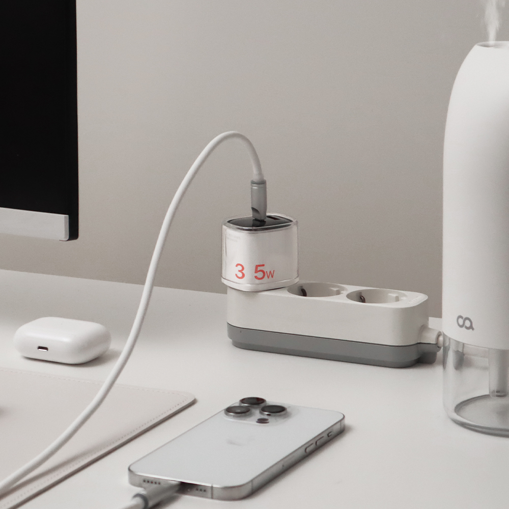 오아 쁘띠차저 35W GaN PD3.0 PPS 2포트 초고속 멀티 충전기 USB C타입 - 상세 이미지 3
