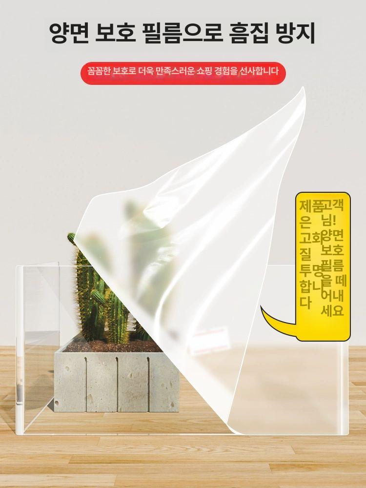 장식 테이블 아크릴 책상 수납 침실 투명 협탁 인테리어 데스크 수납선반 수납장 10cm 10cm 10cm 3mm - 상세 이미지 5