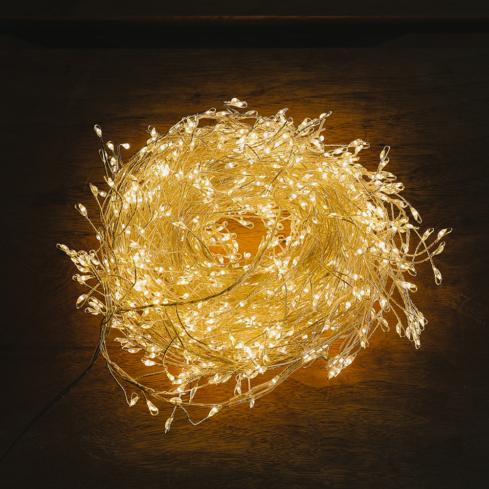 윈터스케치 크리스마스 트리 지네 전구 LED 5배 촘촘한 전구색 클러스터 1000구