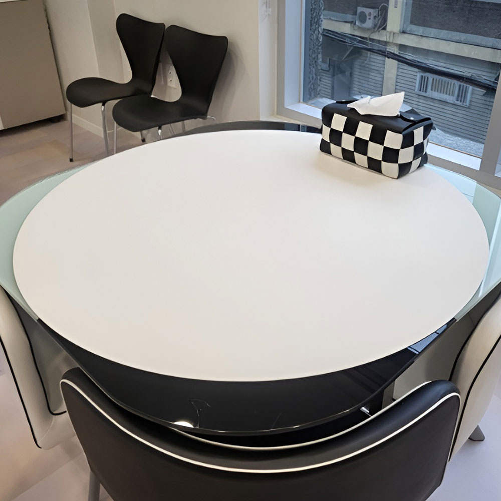 꼬꼬미 국내제조 세라믹식탁 원형식탁보 테이블보 방수커버 보호매트 맞춤재단 화이트 60