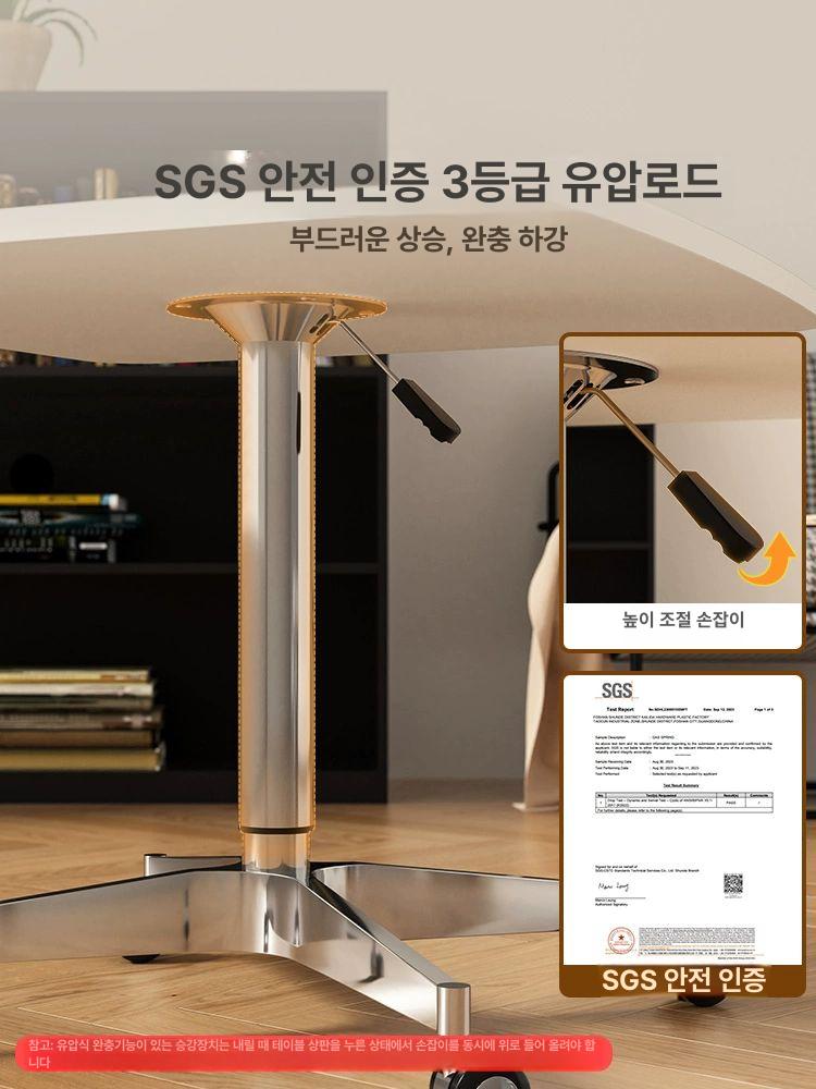 이동식 간이테이블 사각 보조 협탁 미니탁자 라운지 단일 테이블 사각 - 상세 이미지 3