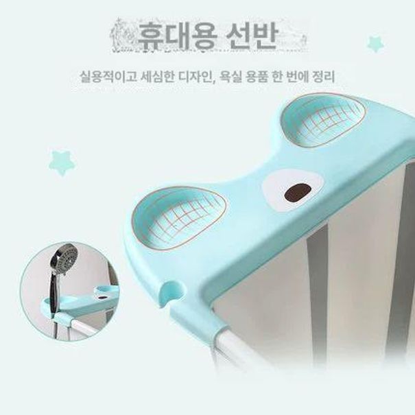 반신욕 접이식욕조 가정용욕조 물절약 향백 가정용 투명 간이 푸른 가정용사우나 접이식 2019 그린 - 상세 이미지 4