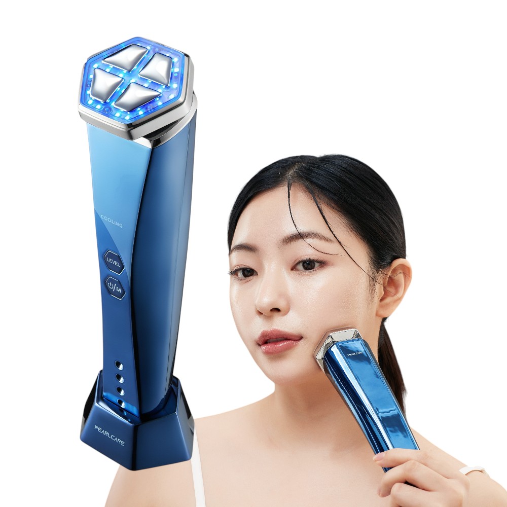 펄케어 딥블루 고주파 뷰티 디바이스 핫앤쿨 갈바닉 마사지기 홈케어 피부관리 미용기기 1EA