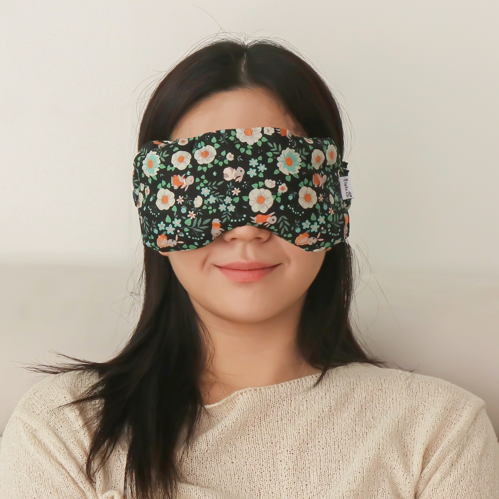 더따숨 눈찜질팩 냉온 온열 비강 황토 팥 곡물찜질팩 클래식 소형 소프트화이트 - 상세 이미지 5