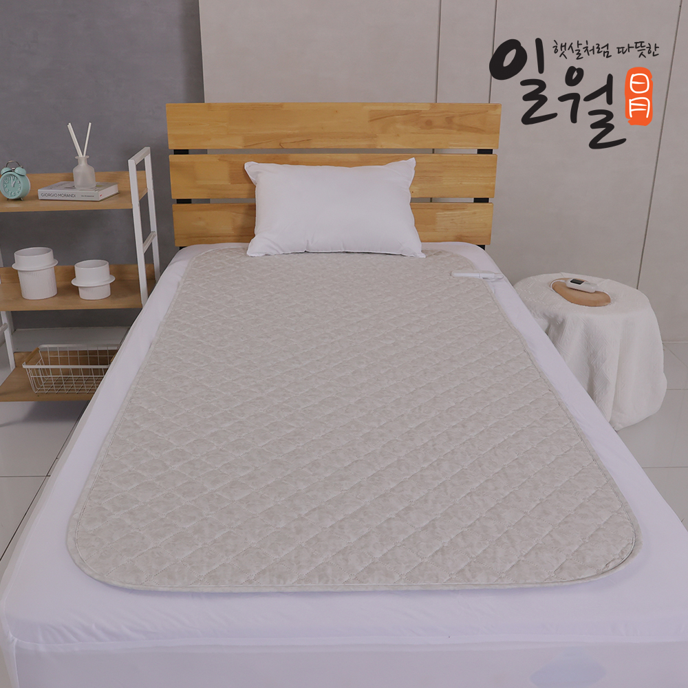 일월 전기매트 애쉬아이보리 초절전형 워셔블 탄소 카본매트 싱글