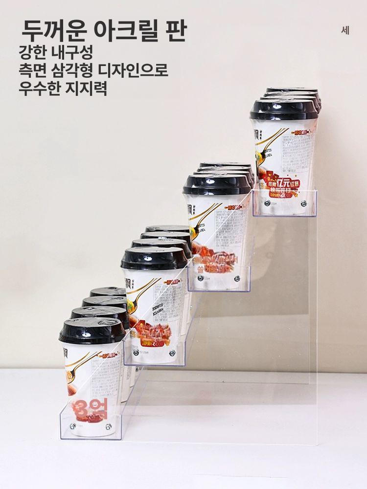 아크릴 매대 선반 이동식 디스플레이 정리 계단식 진열장 약국 엽서 진열대 전시대 수납 2단 표준형 - 상세 이미지 5
