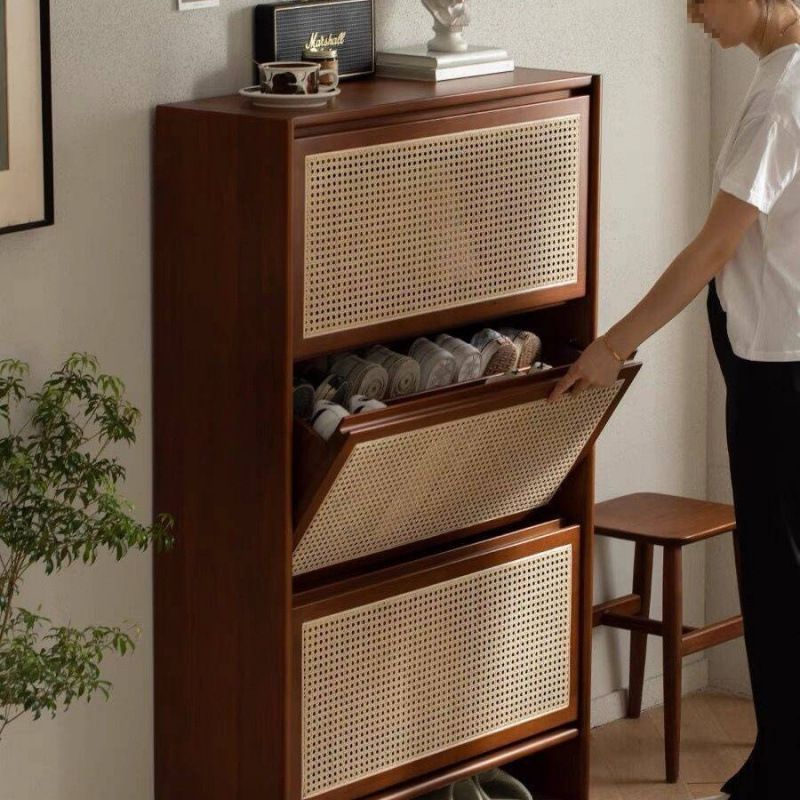 라탄 신발정리대 현관신발장 앤틱 인테리어 정리함