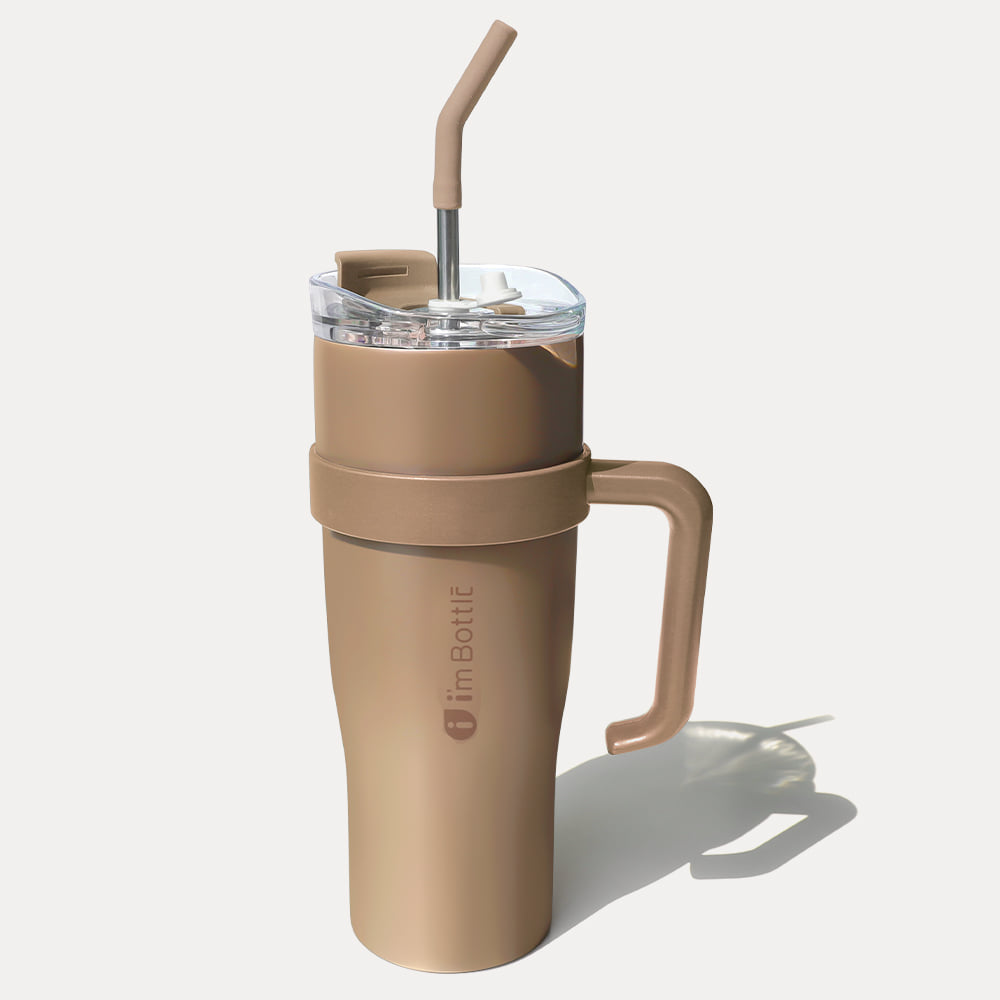 대용량 스텐 빨대 손잡이 텀블러 1200ml - 상세 이미지 2