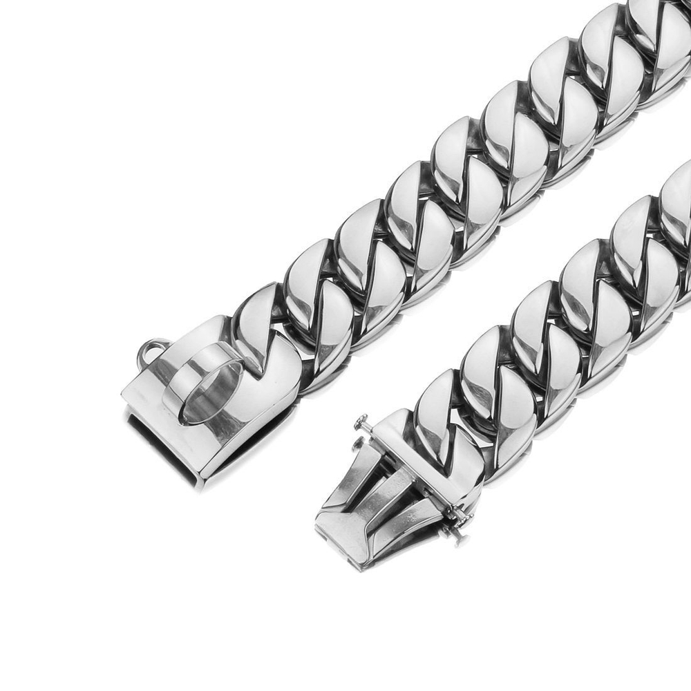 강아지금 목걸이 대형견 강아지 강아지목걸이 반려견 펜던트 강아지인식표 프렌치불독 체인 은 32MM-35CM - 상세 이미지 4