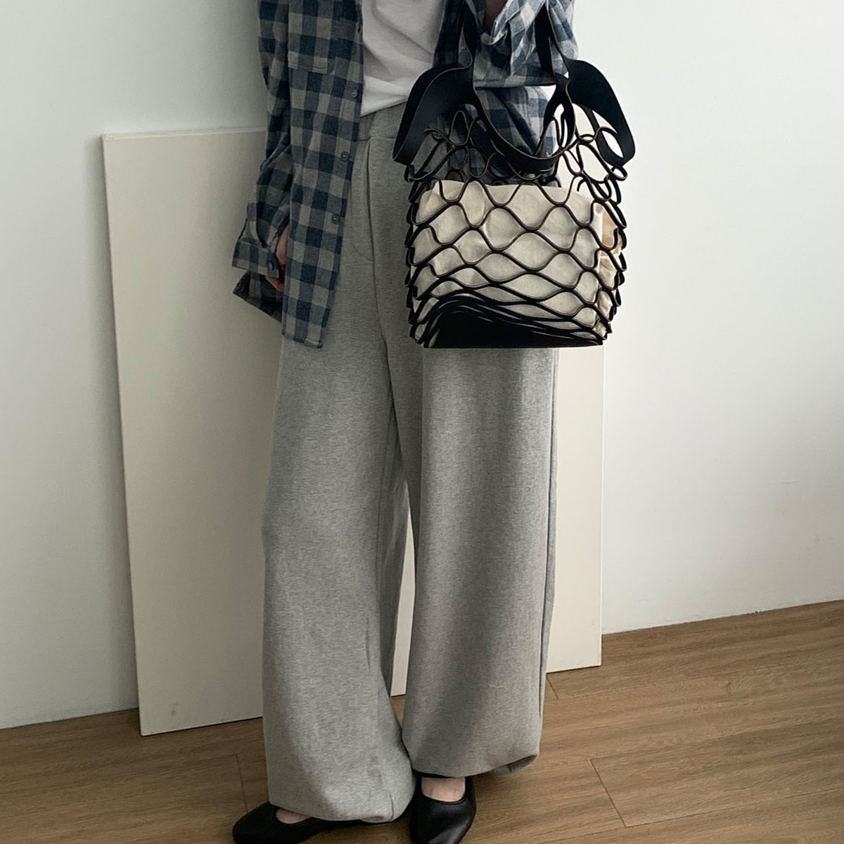 [일부당일] 카니 스트링팬츠 투웨이 아방핏 조거 와이드 코튼 슬랙스 웨어링무드 (2c) - 상품 이미지