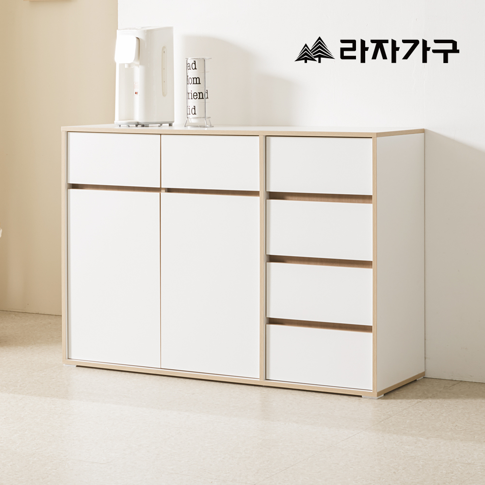 라자가구 모아 E0 모듈러 1200, 4단, SET D(좌형)_올화이트