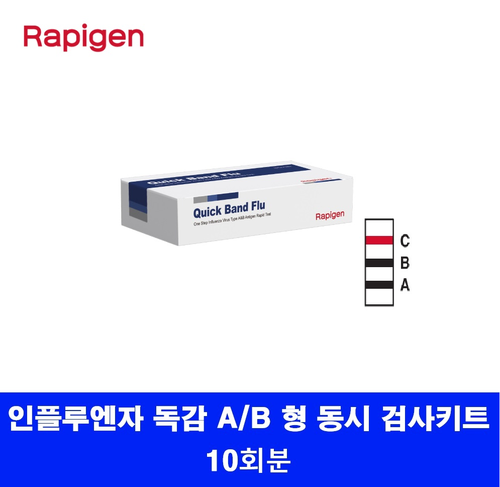 래피젠 독감 검사 키트 인플루엔자 A형+B형 동시 검사 10회분 이미지 2