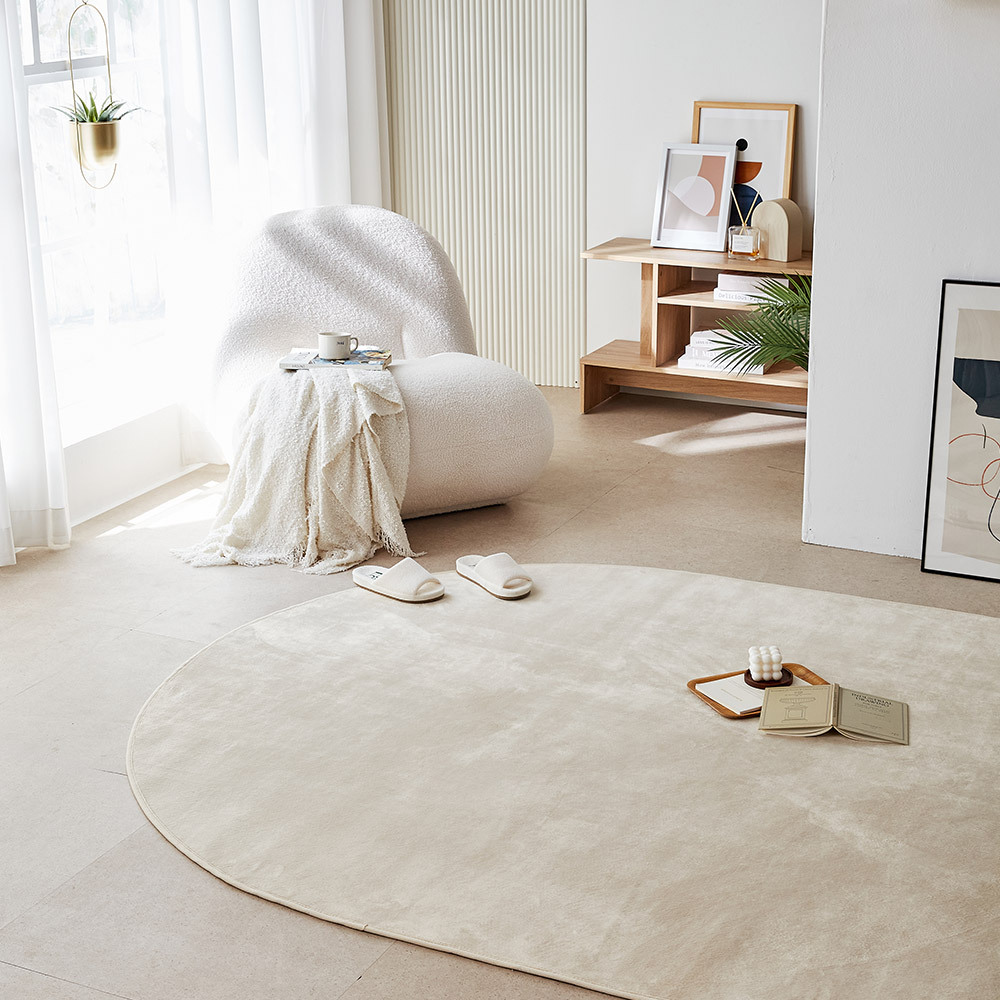 사은품행사중 퍼보 오피러스 방수 러그 발수 사계절 카페트 소파패드 엘로우, 타원형200x250