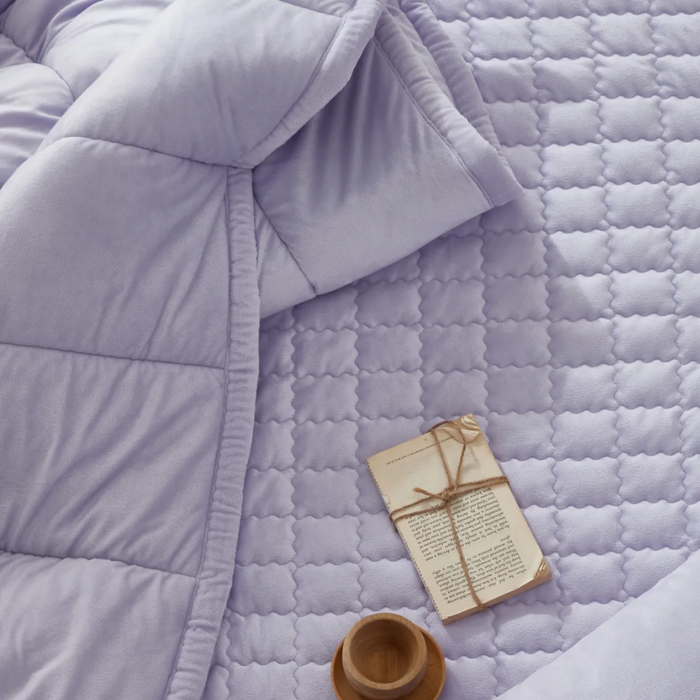 실크 알러지케어 가벼운 봄 가을 포근한 극세사 이브자리 차렵 이불 SS