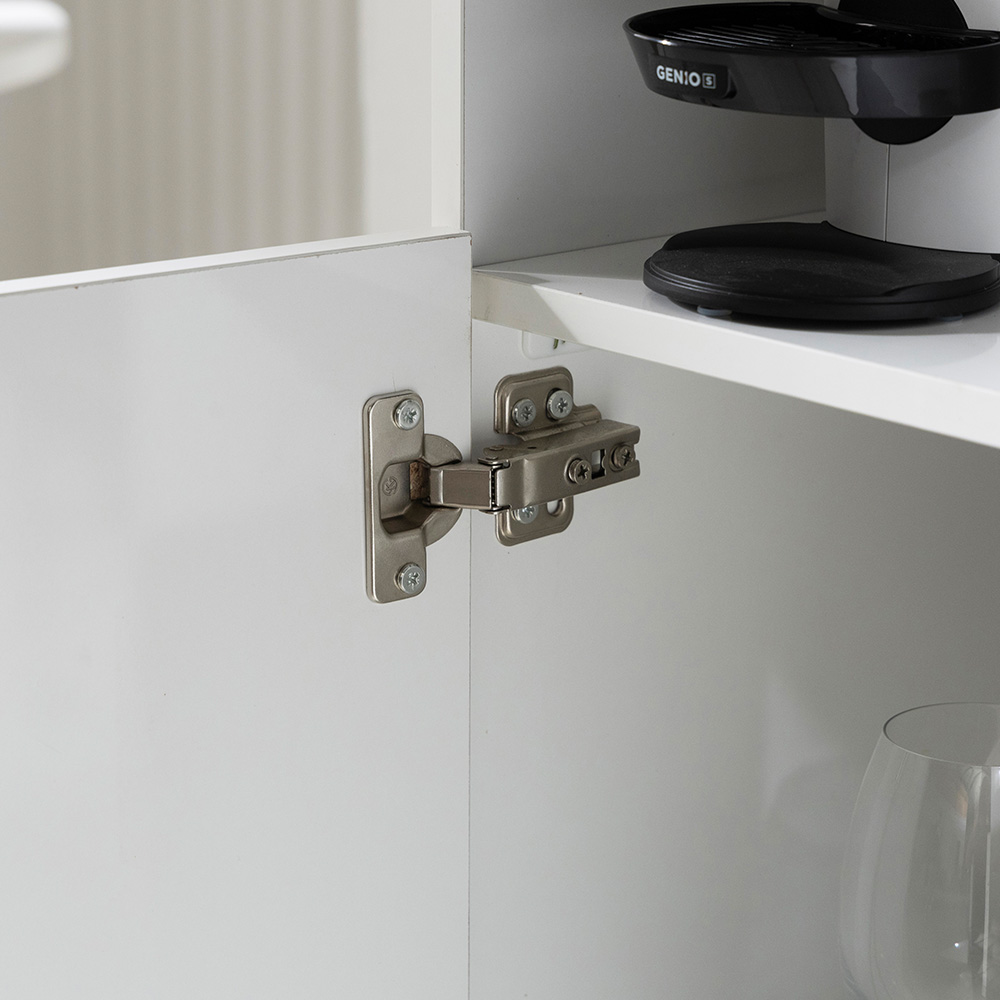 라자가구 에비아 E0 렌지대 밥솥대 전자렌지 주방 수납장 1200x400x1210, 3단, 화이트