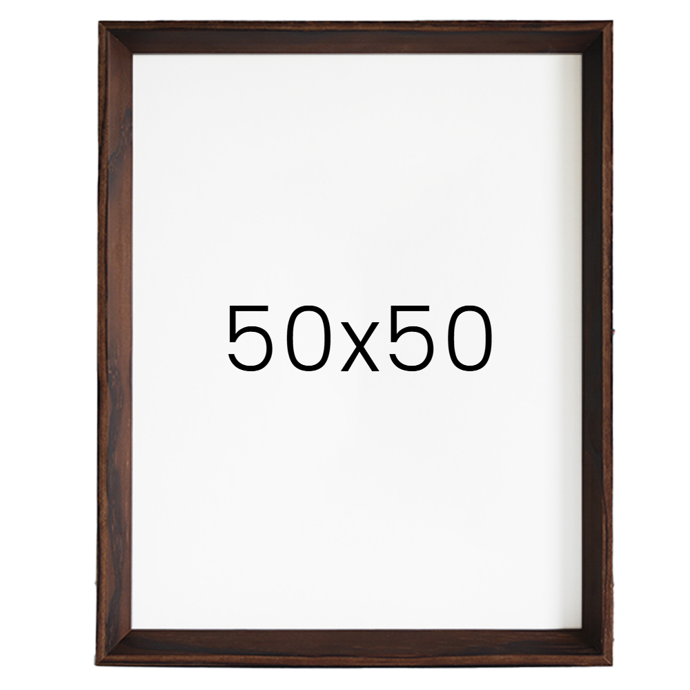 5mm트윈 원목액자 웨딩액자 그림 포스터 프레임 인테리어 50x50 500x500mm, 버닝 - 메인 이미지